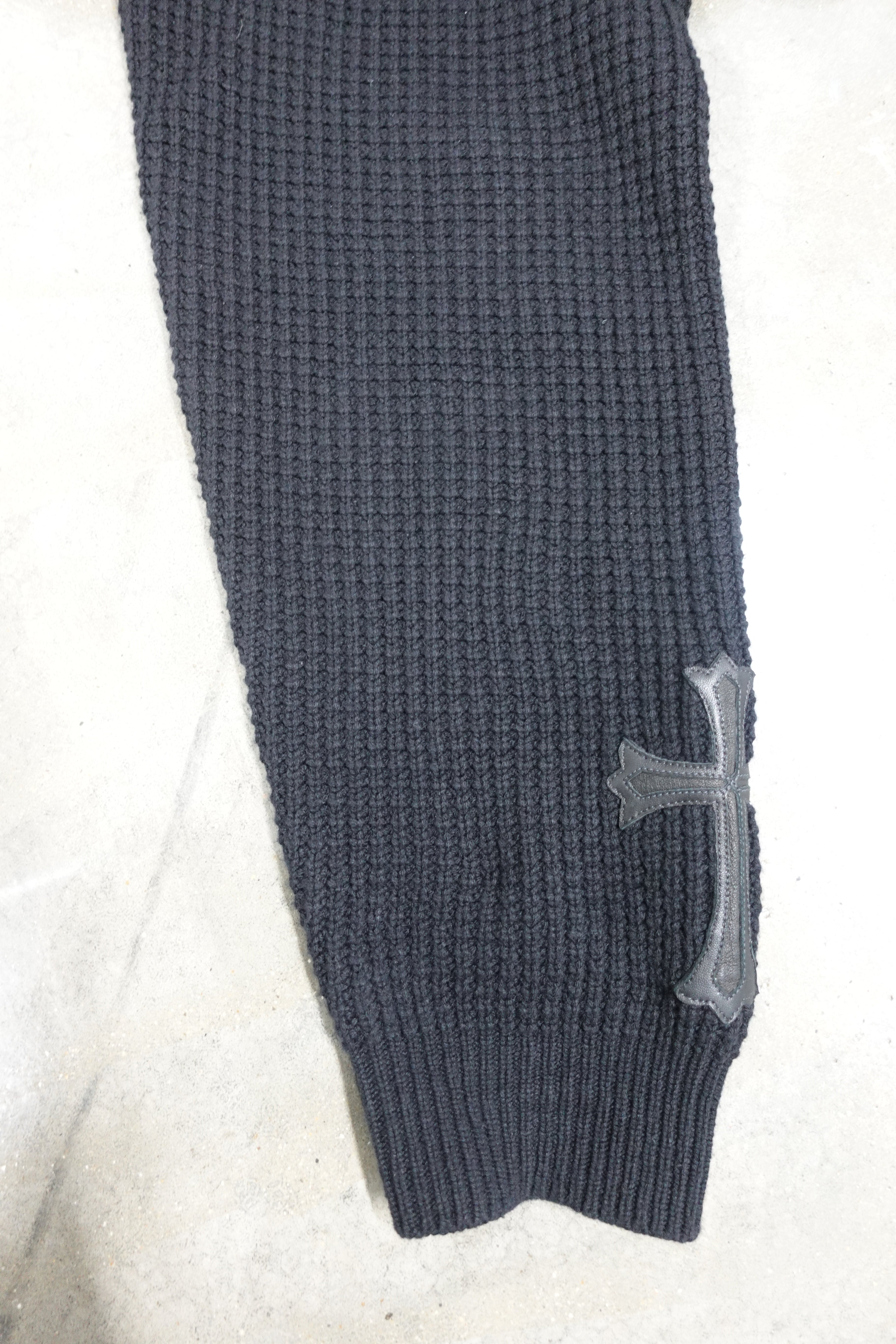 HIT & RUN CASHMERE WAFFLE KNIT JUMPER BLACK