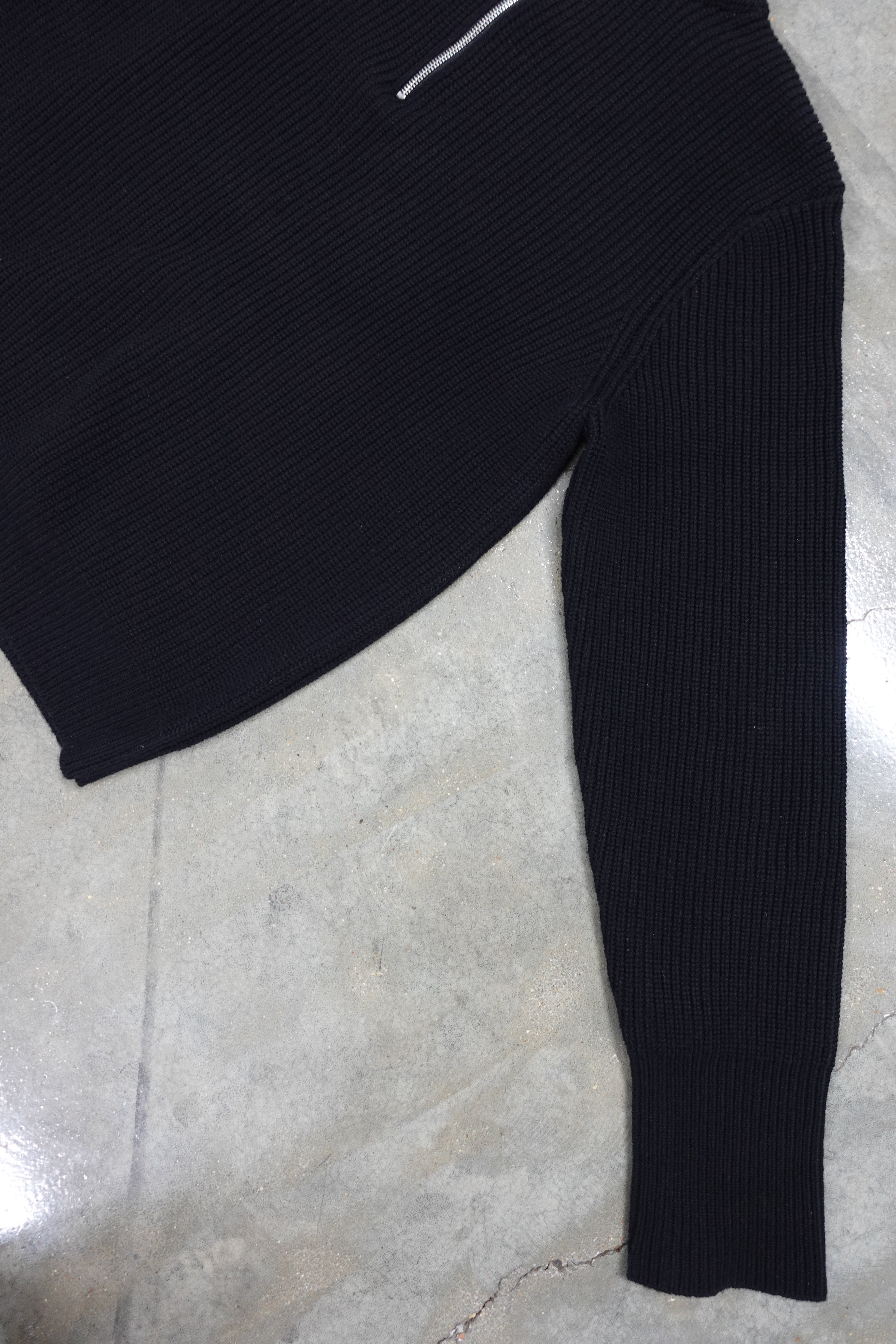 BAIT & TACKLE CASHMERE HALF ZIP JUMPER BLACK