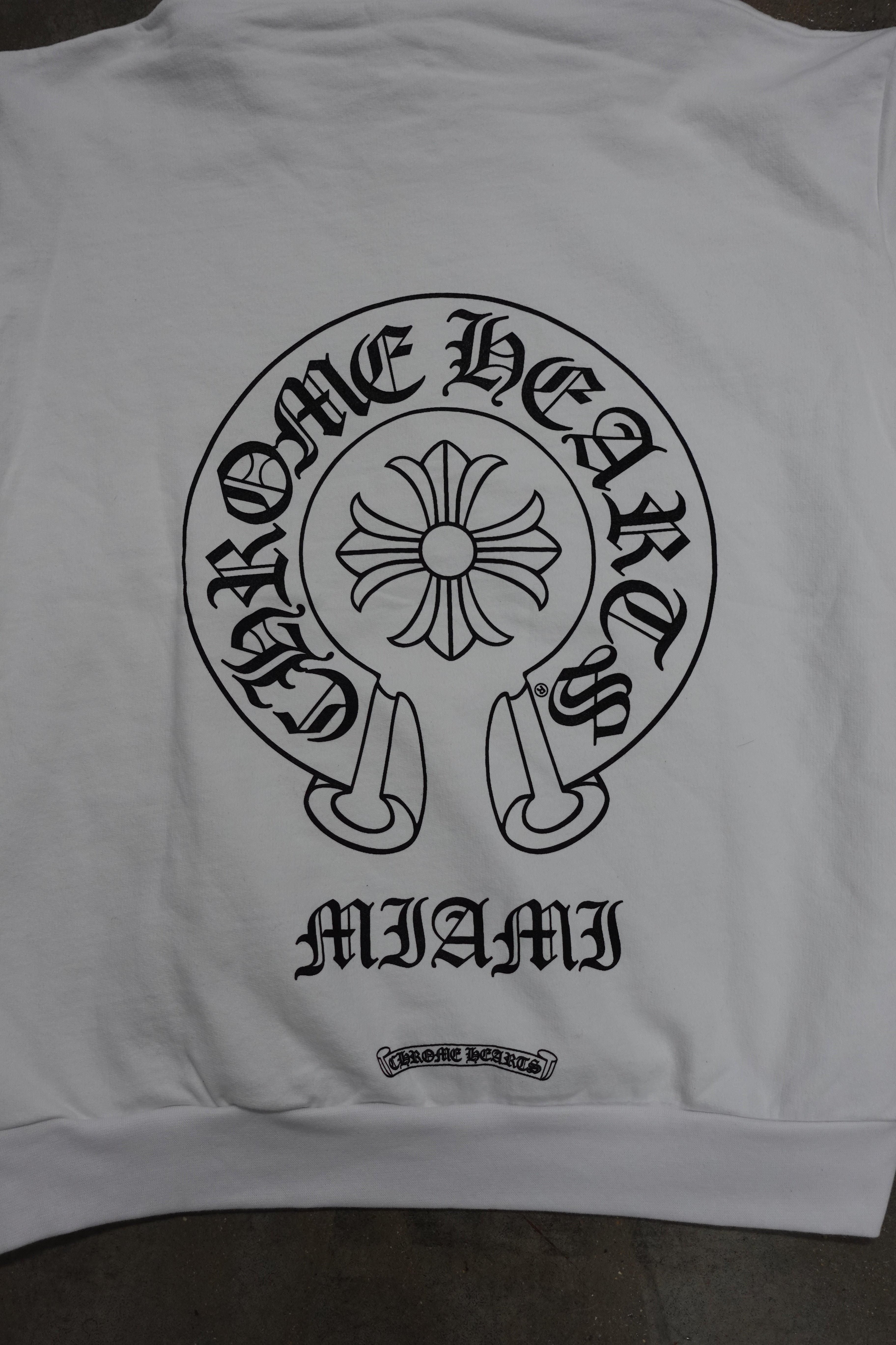 MIAMI HORSESHOE PULLOVER HOODIE WHITE