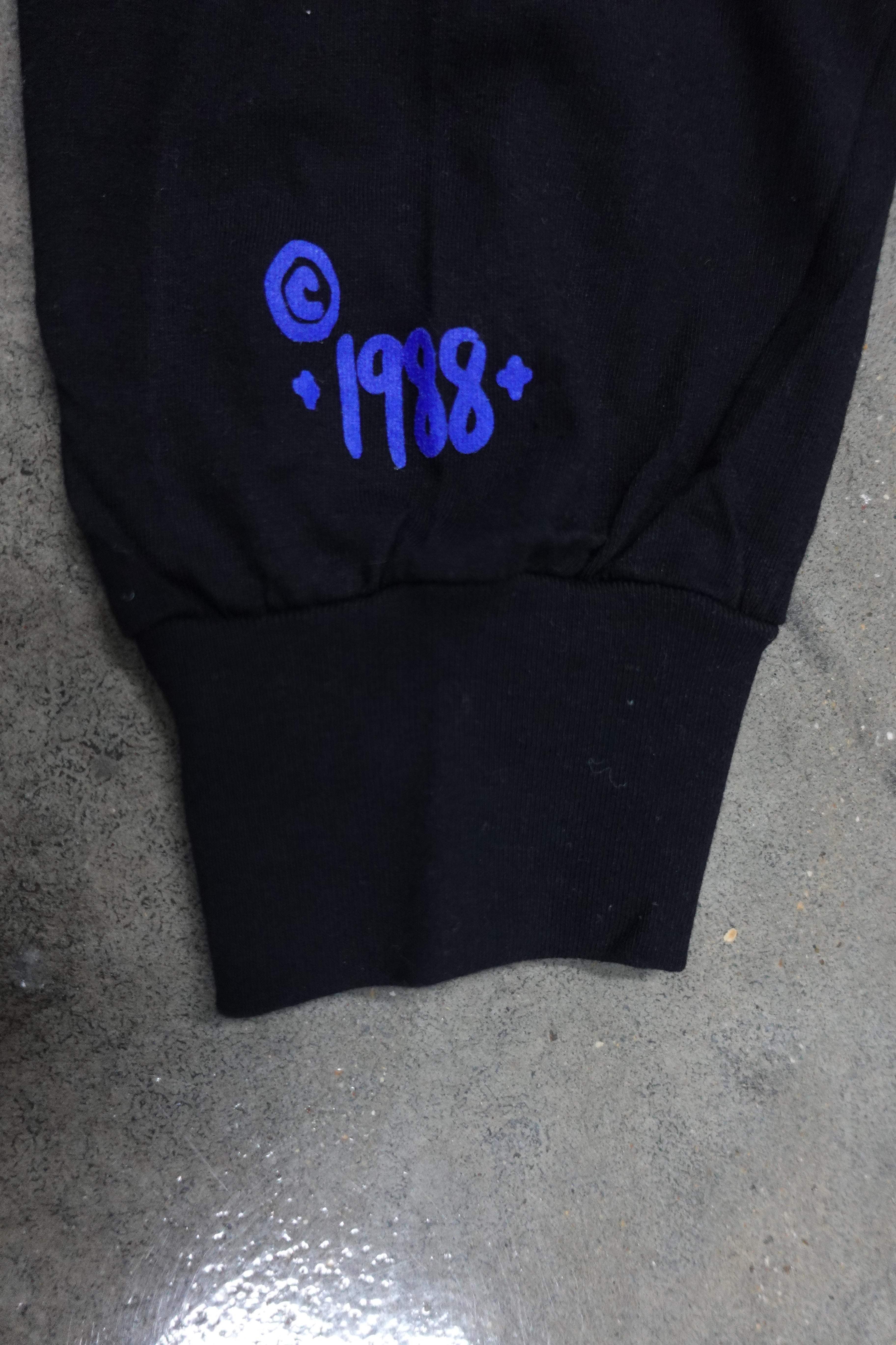1988 LONG SLEEVE T SHIRT BLACK/BLUE