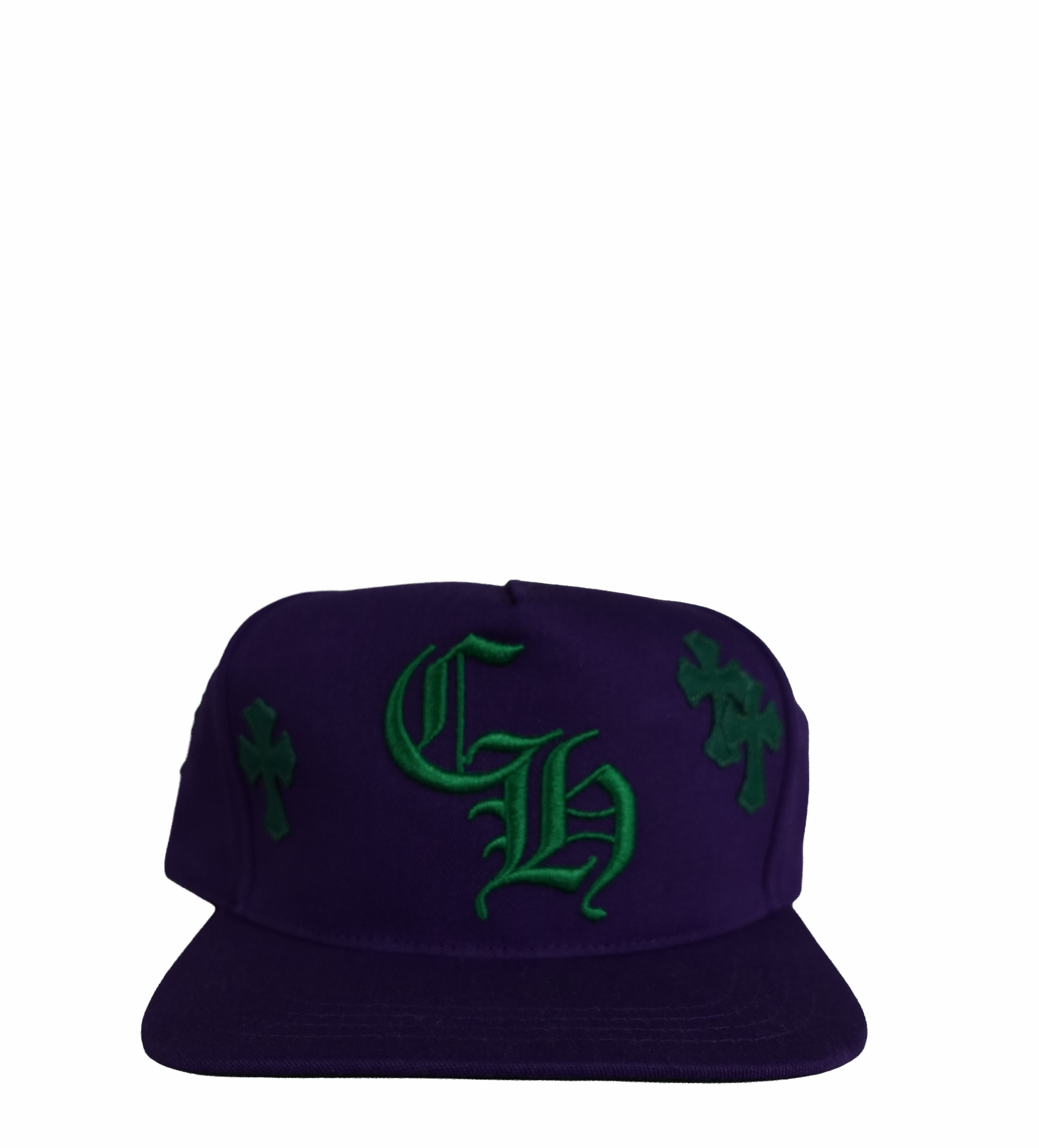 CROSS PATCH LETTER HAT PURPLE/GREEN
