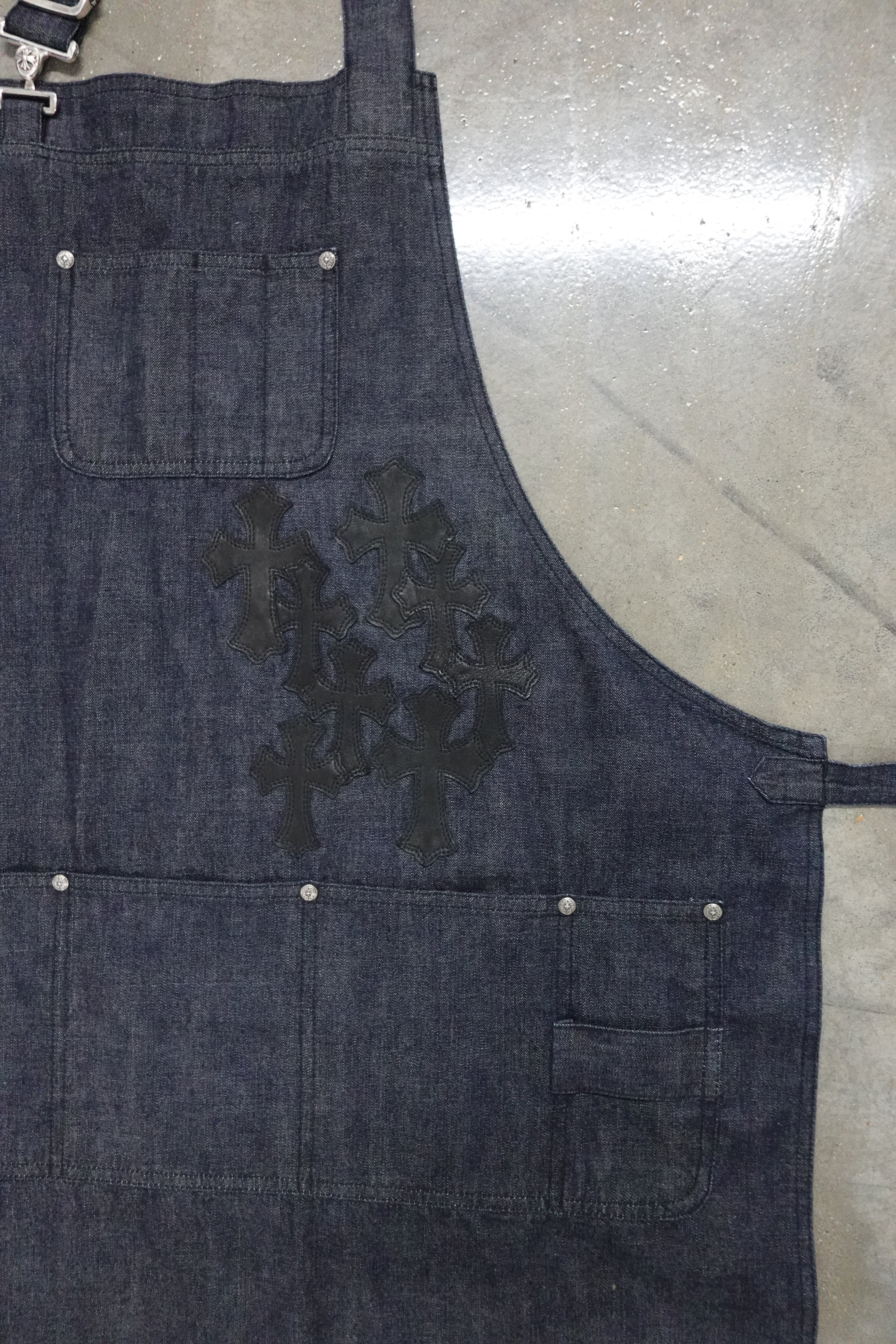 CROSS PATCH APRON BLUE
