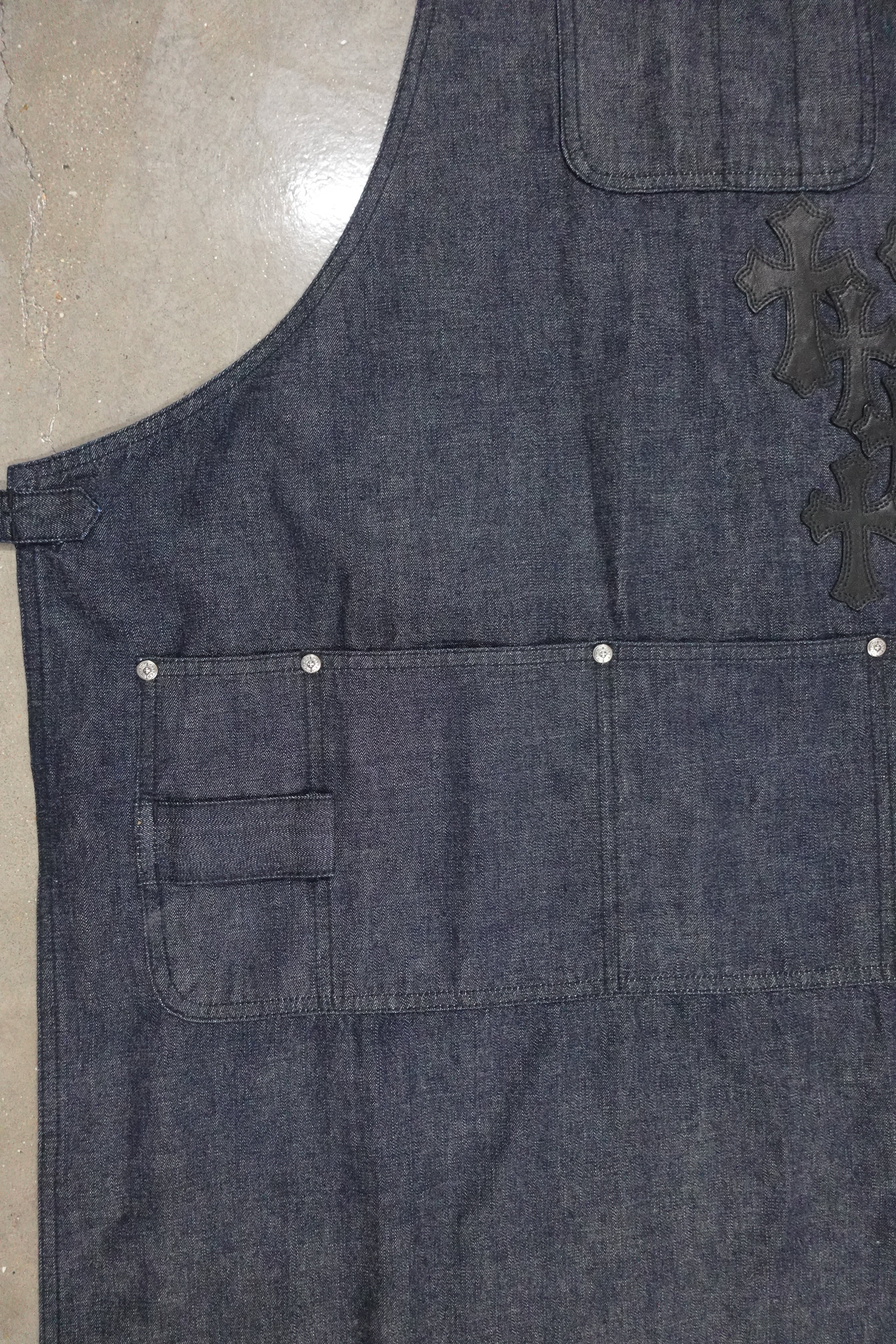 CROSS PATCH APRON BLUE