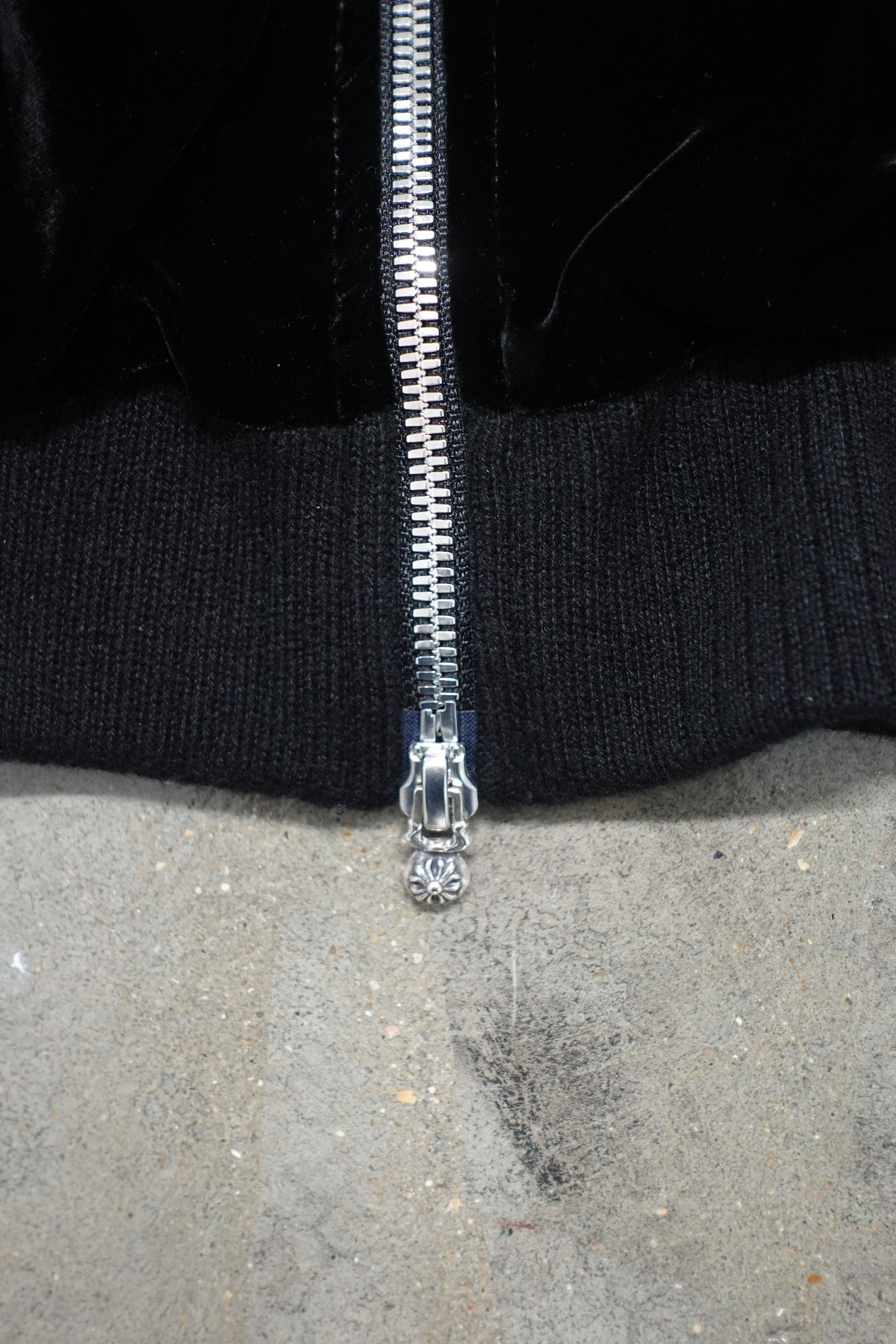 SO IT GOES VELVET TRACK TOP BLACK