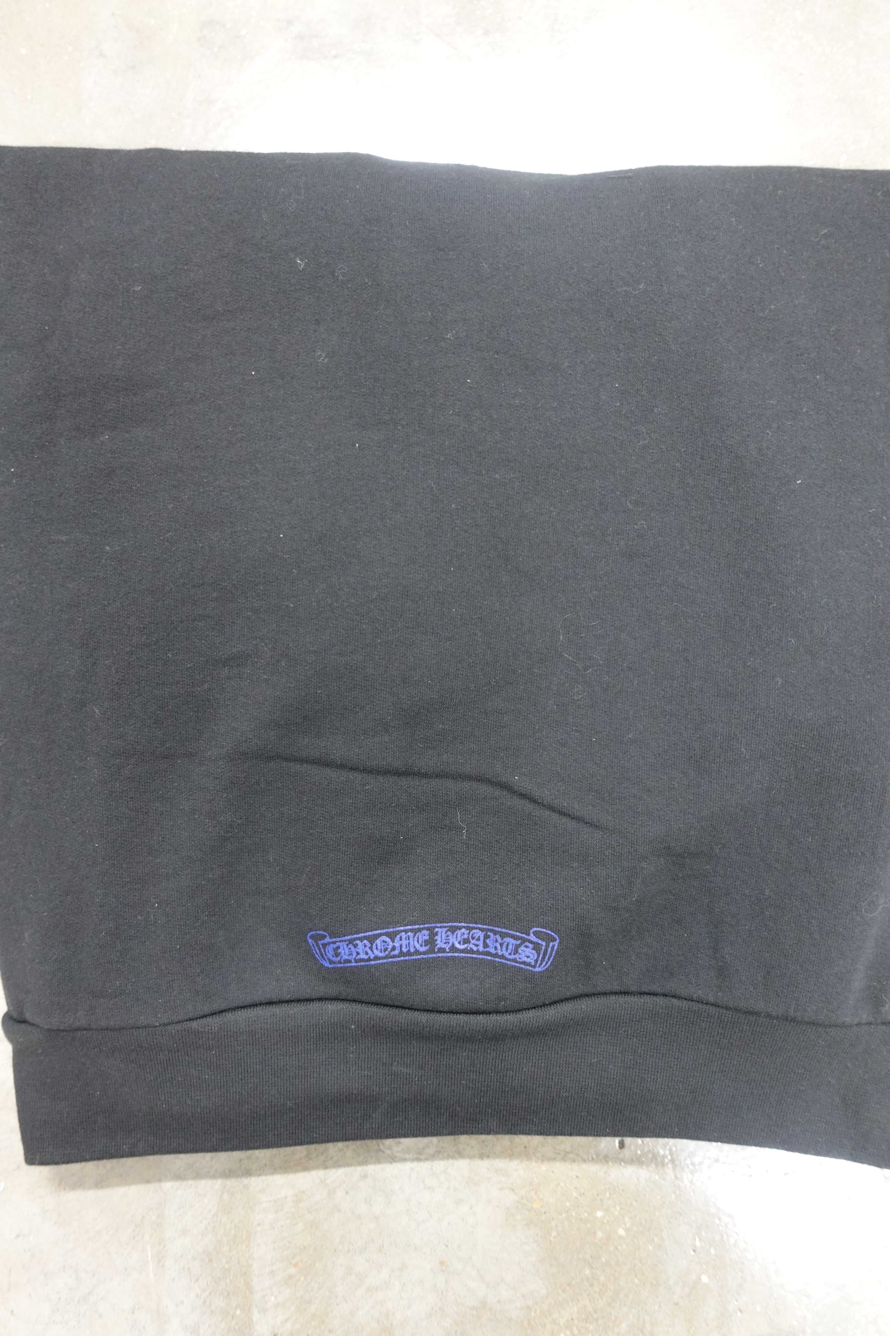 SCRIPT PULLOVER HOODIE BLACK/BLUE