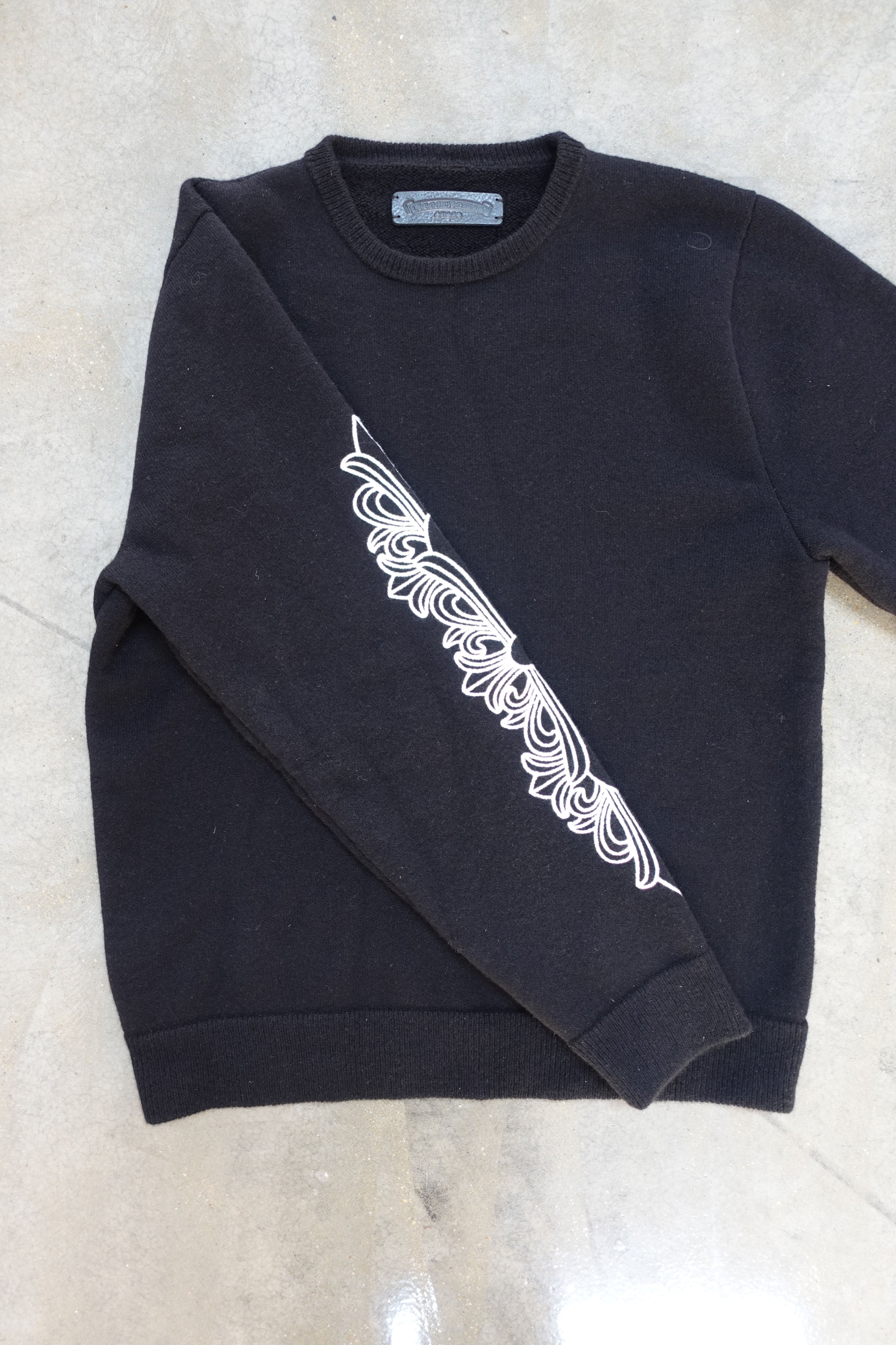 LIFE SENTENCE CASHMERE FLORAL JUMPER BLACK