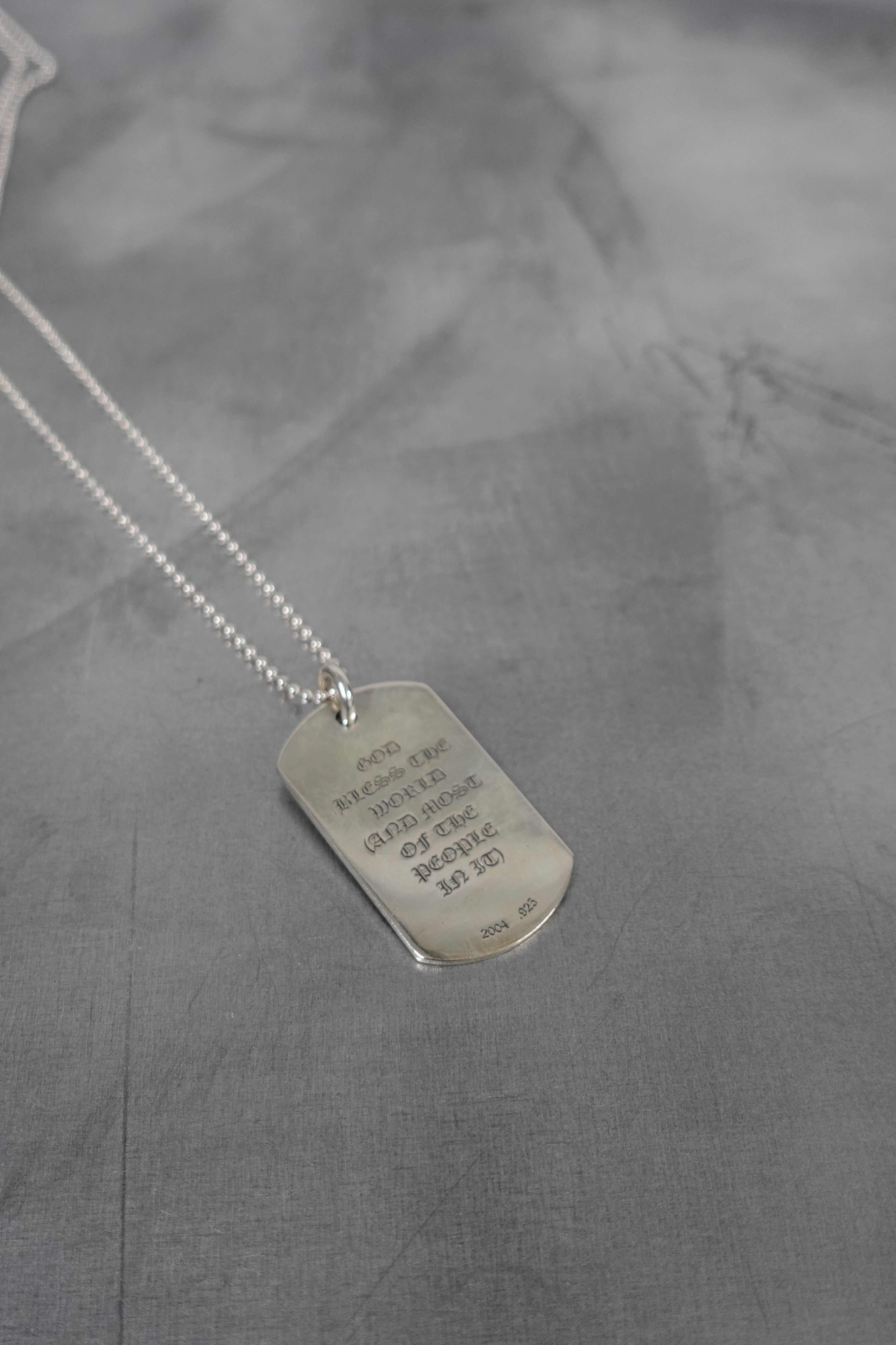 GOD BLESS DOG TAG PENDANT