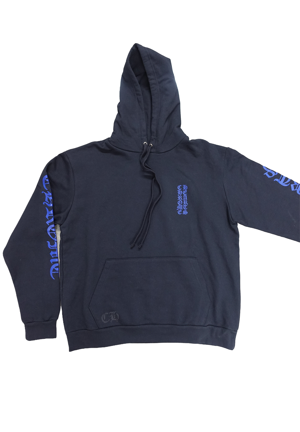 SCRIPT PULLOVER HOODIE BLACK/BLUE