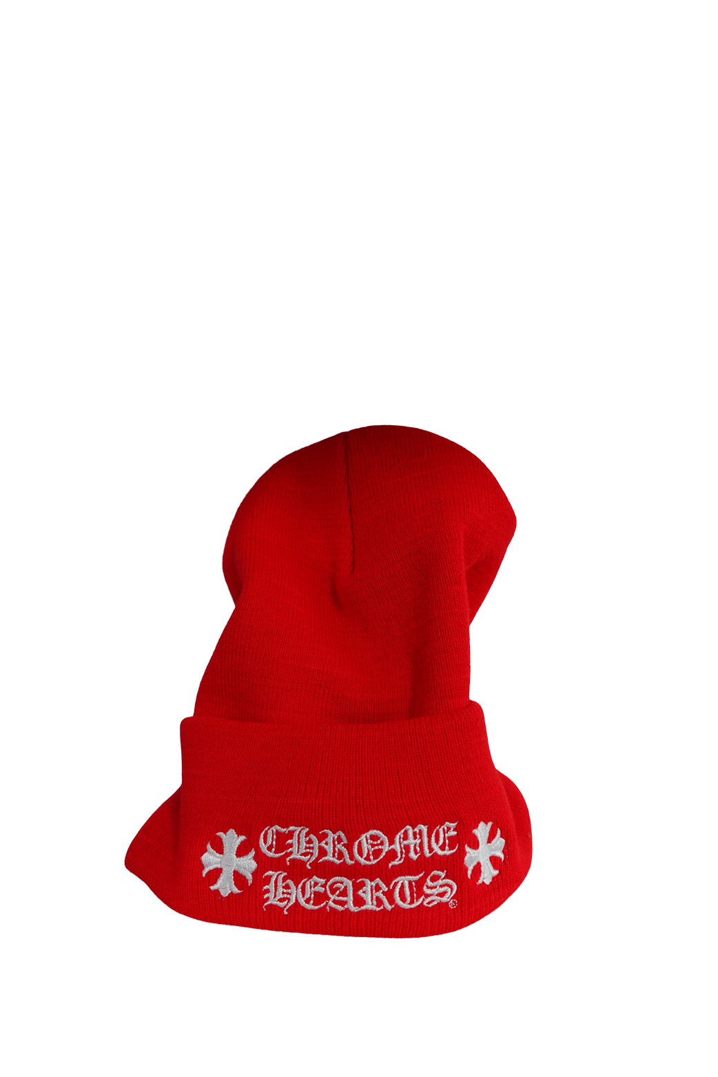 EMBROIDERY BEANIE RED/WHITE